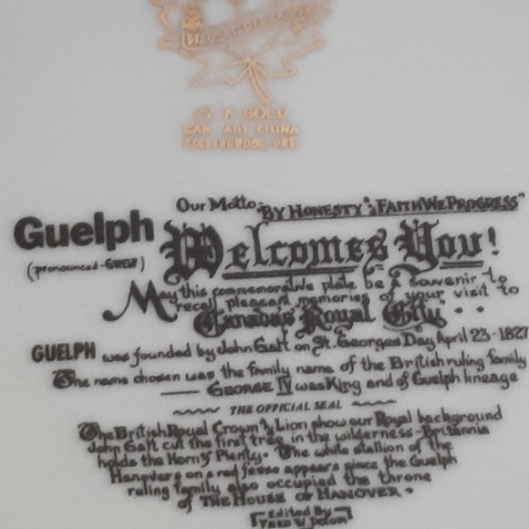 RARE City of Guelph, Ontario New collector's plate - Picture 6 of 9